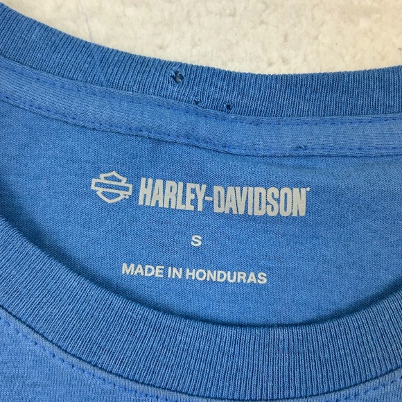 Harley-Davidson Womens Small Number One‎ Patriotic Stars Stripes Shirt Tee - Picture 3 of 8